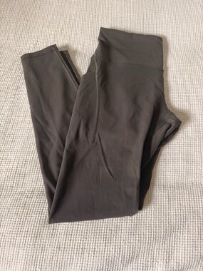 Lululemon wunder train high-rise tight with pockets. Graphite grey. 28”